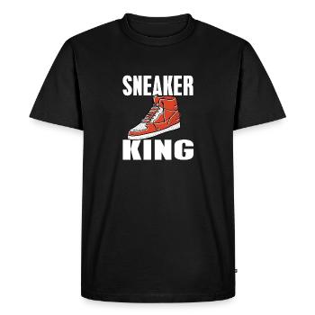 Sneaker King Cool Retro Vintage Tête de basket - T-shirt Premium bio Homme - noir - Devant - Nico (187cm)