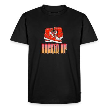 Accumulé rétro Awesome Sneaker Head Designs - T-shirt Premium bio Homme - noir - Devant - Nico (187cm)