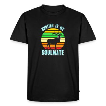 La chasse est mon âme soeur Retro Hunter Designs - T-shirt Premium bio Homme - noir - Devant - Nico (187cm)