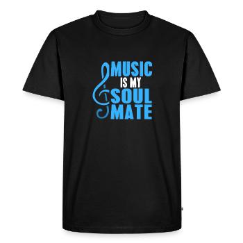 La musique est mon âme soeur Retro Music Lover Designs - T-shirt Premium bio Homme - noir - Devant - Nico (187cm)