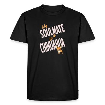 Mon âme sœur est un Chihuahua Retro Dog Lover Designs - T-shirt Premium bio Homme - noir - Devant - Nico (187cm)