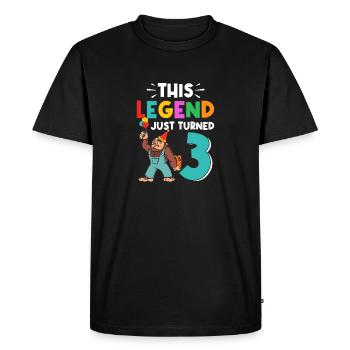 Bigfoot Party Supplies Dad Of The Birthday Crew - Men's Premium Organic T-Shirt - black - Front - Nico (187cm)