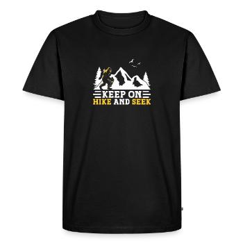 Les fournitures de fête Bigfoot continuent de grimper et de chercher - T-shirt Premium bio Homme - noir - Devant - Nico (187cm)