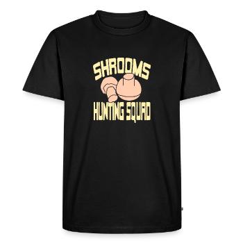 Escouade de chasse aux champignons rétro cool - T-shirt Premium bio Homme - noir - Devant - Nico (187cm)