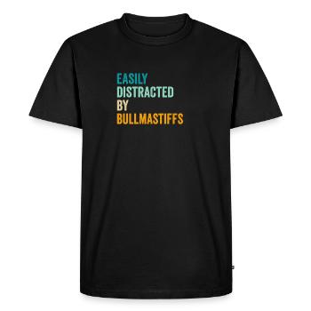 Facilement distrait par les bullmastiffs - T-shirt Premium bio Homme - noir - Devant - Nico (187cm)