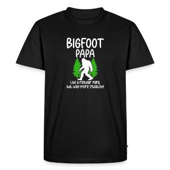 Bigfoot Party Supplies Bigfoot Papa - Men's Premium Organic T-Shirt - black - Front - Nico (187cm)