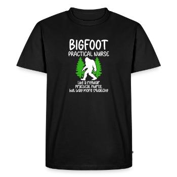 Bigfoot Party Supplies Bigfoot Nurse - Men's Premium Organic T-Shirt - black - Front - Nico (187cm)