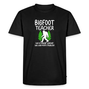 Bigfoot Party Supplies Bigfoot Teachers - Men's Premium Organic T-Shirt - black - Front - Nico (187cm)