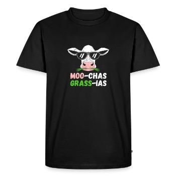 Moo chas Grass ias - T-shirt Premium bio Homme - noir - Devant - Nico (187cm)