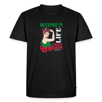 Liberté de vie des femmes - Femmes iraniennes mignonnes - T-shirt Premium bio Homme - noir - Devant - Nico (187cm)