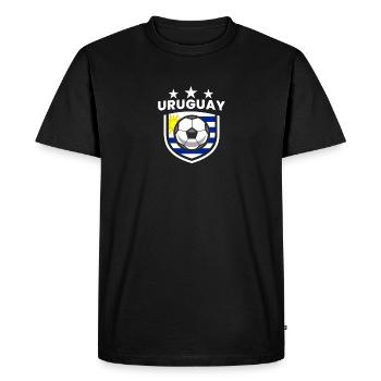 Équipe d’Uruguay de football Flag Football - T-shirt Premium bio Homme - noir - Devant - Nico (187cm)