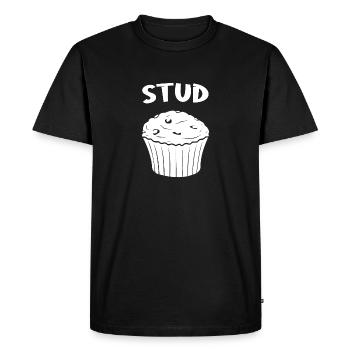 Muffi à goujons simple et mignon - T-shirt Premium bio Homme - noir - Devant - Nico (187cm)