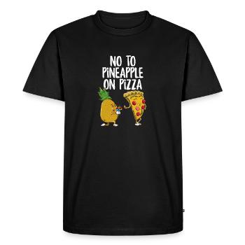 Drôle de pizza à l’ananas Hater Non à l’ananas sur - T-shirt Premium bio Homme - noir - Devant - Nico (187cm)