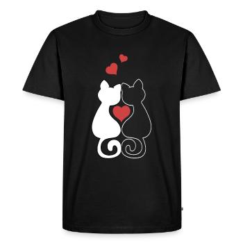 Chats Chers Cat Mama Cat Propriétaires de chats - T-shirt Premium bio Homme - noir - Devant - Nico (187cm)