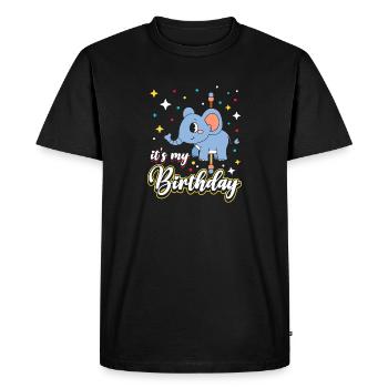 Carousel Birthday Party Elephant It's My - Men's Premium Organic T-Shirt - black - Front - Nico (187cm)