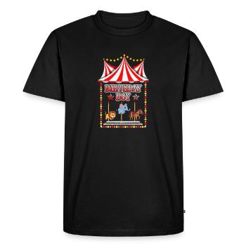 Carrousel Fête d’anniversaire Garçon d’anniversaire - T-shirt Premium bio Homme - noir - Devant - Nico (187cm)
