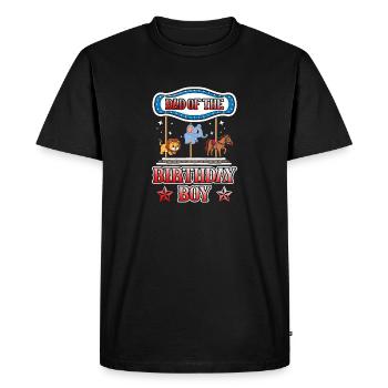 Carrousel Fête d’anniversaire Père du - T-shirt Premium bio Homme - noir - Devant - Nico (187cm)