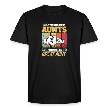 The Best Aunts Get Promoted to Great Aunt Vintage - Men's Premium Organic T-Shirt - black - Front - Nico (187cm)