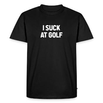 Je suce au golf Sarcastic Loser Golfers Ami - T-shirt Premium bio Homme - noir - Devant - Nico (187cm)