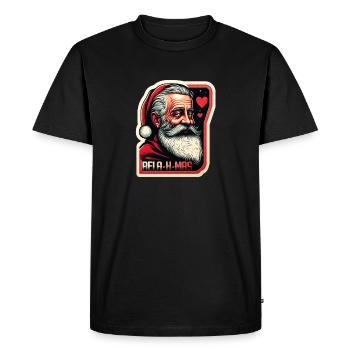 Relaxmas / Rela-X-Mas / Noël / Père Noël - T-shirt Premium bio Homme - noir - Devant - Nico (187cm)