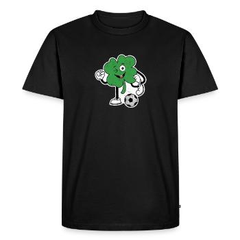 Football Clover Lucky Clover Irish St. Patrick - T-shirt Premium bio Homme - noir - Devant - Nico (187cm)