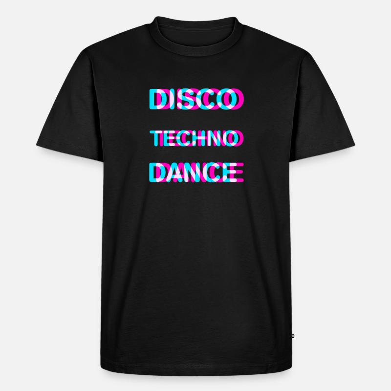 Dance disco techno - Men's Premium Organic T-Shirt - black