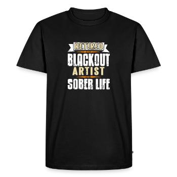 Artiste Blackout à la retraite Sober Life Retro Designs - T-shirt Premium bio Homme - noir - Devant - Nico (187cm)