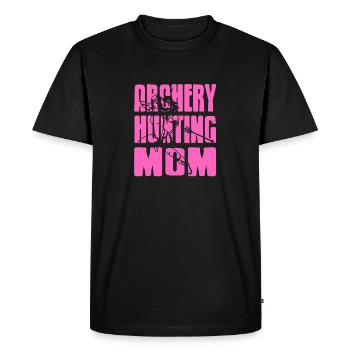 Archery Hunting MOM Cool Retro Hunter MOM T-Shirt - Men's Premium Organic T-Shirt - black - Front - Nico (187cm)