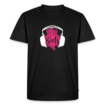 BETTERAVES Awesome Beat Music Jardinier Rétro Jardinage - T-shirt Premium bio Homme - noir - Devant - Nico (187cm)