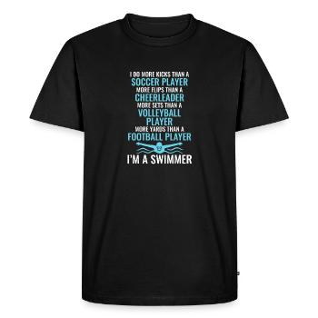 Nageurs amusants - T-shirt Premium bio Homme - noir - Devant - Nico (187cm)