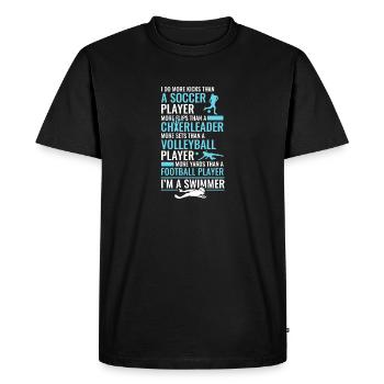 Nageurs amusants - T-shirt Premium bio Homme - noir - Devant - Nico (187cm)