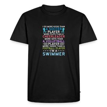 Nageurs amusants - T-shirt Premium bio Homme - noir - Devant - Nico (187cm)