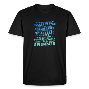 Nageurs amusants - T-shirt Premium bio Homme - noir - Devant - Nico (187cm)
