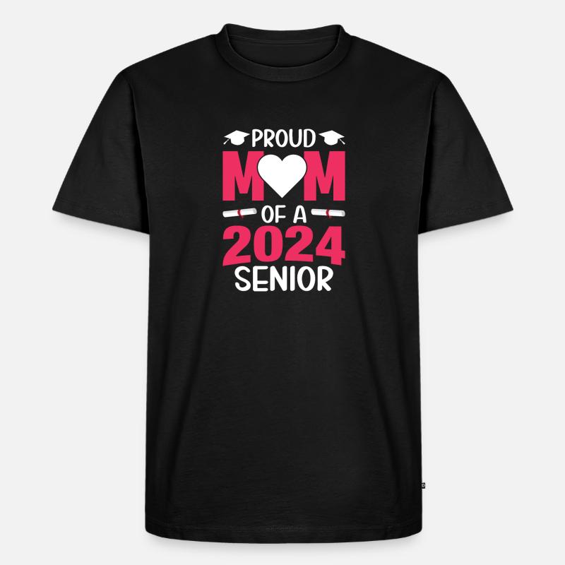 Lustige Stolze Mutter Eines Abschlussgeschenks - Männer Premium Bio T-Shirt - Schwarz
