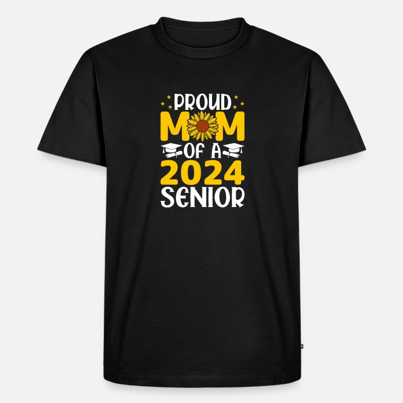 Lustige Stolze Mutter Eines Abschlussgeschenks - Männer Premium Bio T-Shirt - Schwarz
