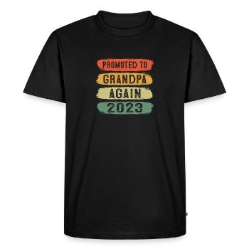 Les hommes sont à nouveau promus grand-père Est 2024 - T-shirt Premium bio Homme - noir - Devant - Nico (187cm)