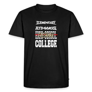 Retro Vintage Freshman College Designs impressionnants - T-shirt Premium bio Homme - noir - Devant - Nico (187cm)