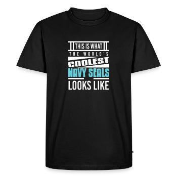 What The World's Coolest NAVY Seals Looks Like - Men's Premium Organic T-Shirt - black - Front - Nico (187cm)