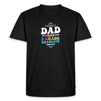 Fier papa d’une classe de 2e année de 2023 - T-shirt Premium bio Homme - noir - Devant - Nico (187cm)