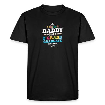 Fier papa d’une classe de 2e année de 2023 - T-shirt Premium bio Homme - noir - Devant - Nico (187cm)
