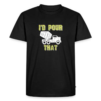 Je verrais ce camion de ciment rétro drôle de Mason - T-shirt Premium bio Homme - noir - Devant - Nico (187cm)