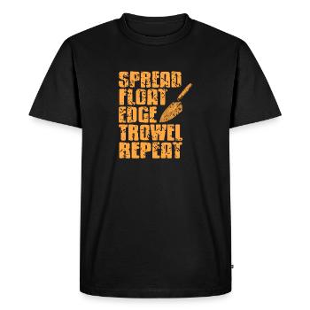 Spread Float Edge Trowel Répéter Rétro Drôle Mason - T-shirt Premium bio Homme - noir - Devant - Nico (187cm)