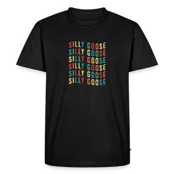Silly Goose On The Loose Funny Goose Meme - Men's Premium Organic T-Shirt - black - Front - Nico (187cm)