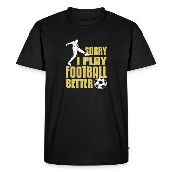 Désolé je joue au football mieux rétro drôle joueur - T-shirt Premium bio Homme - noir - Devant - Nico (187cm)