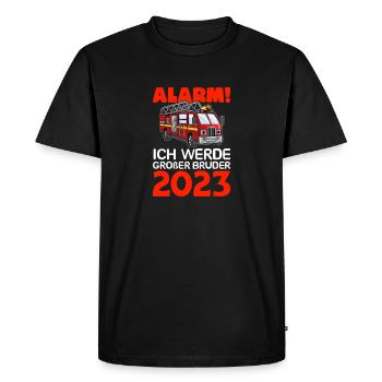 Alarme pour enfants Je vais être Big Cousin 2023 - T-shirt Premium bio Homme - noir - Devant - Nico (187cm)