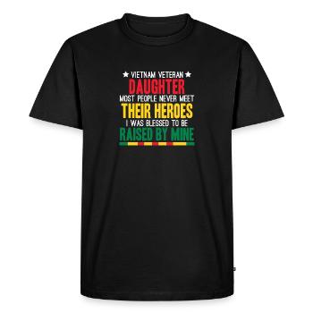 Proud daughter of a Vietnam veteran - Men's Premium Organic T-Shirt - black - Front - Nico (187cm)