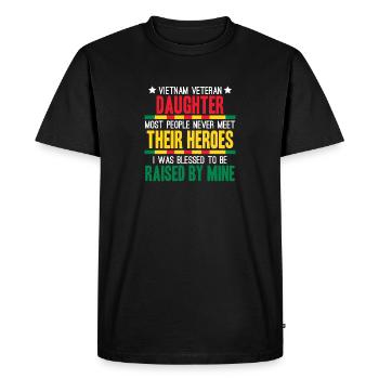 Proud daughter of a Vietnam veteran - Men's Premium Organic T-Shirt - black - Front - Nico (187cm)