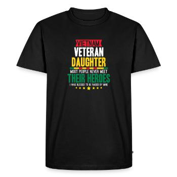 Proud daughter of a Vietnam veteran - Men's Premium Organic T-Shirt - black - Front - Nico (187cm)