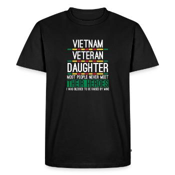 Proud daughter of a Vietnam veteran - Men's Premium Organic T-Shirt - black - Front - Nico (187cm)