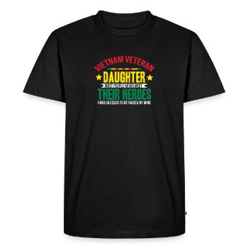 Proud daughter of a Vietnam veteran - Men's Premium Organic T-Shirt - black - Front - Nico (187cm)